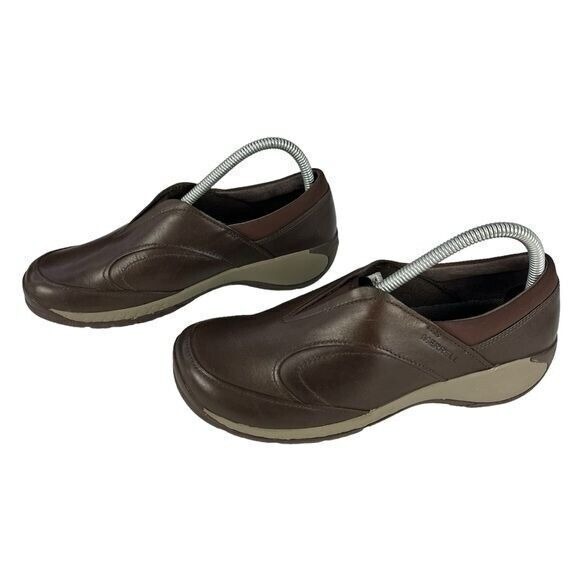 Merrell Encore Q2 Shoes Womens Size 8 Moc Leather Expresso Brown Slip-On - Picture 3 of 10